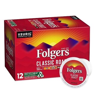 K-Cup Folger K-Cup Classic Roast Coffee, 12 ct, (Pack of 6)