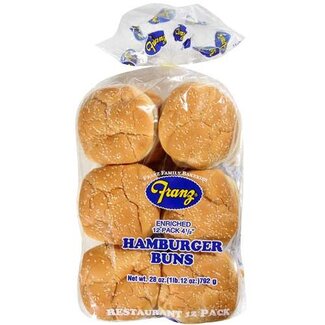 Franz Franz Hamburger Buns, 12 ct, (Pack of 6)
