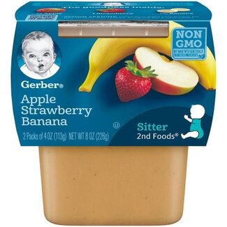 Gerber Gerber 2nd Apple Strawberry Banana, 8 oz, 8 ct