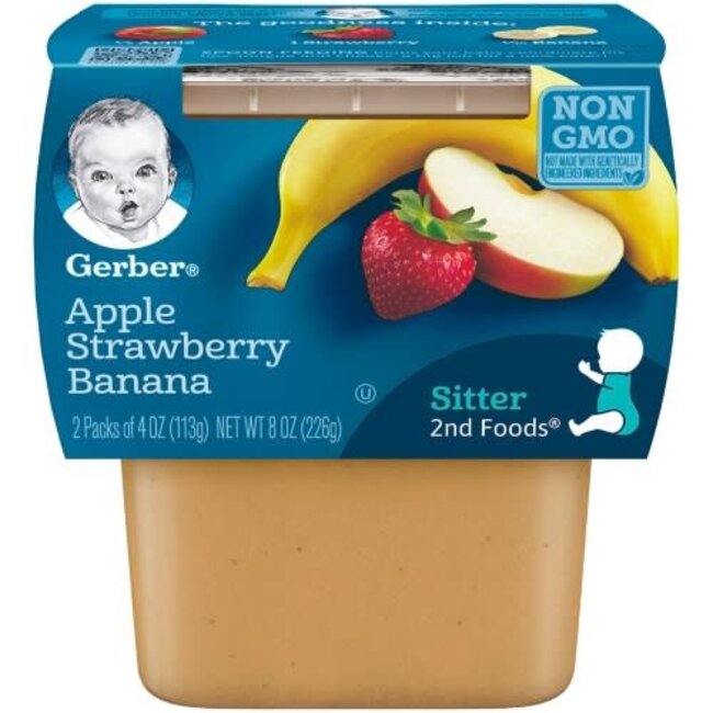 Gerber 2nd Apple Strawberry Banana, 8 oz, 8 ct