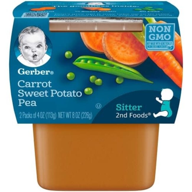 Gerber 2nd Carrot Sweet Potato Pea, 8 oz