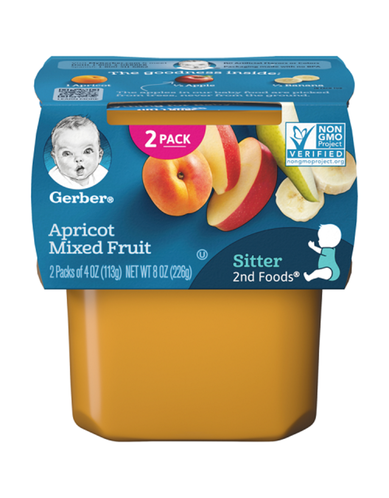 Gerber 2nd Foods Apricot Mixed Fruit, 8 oz - Span Elite