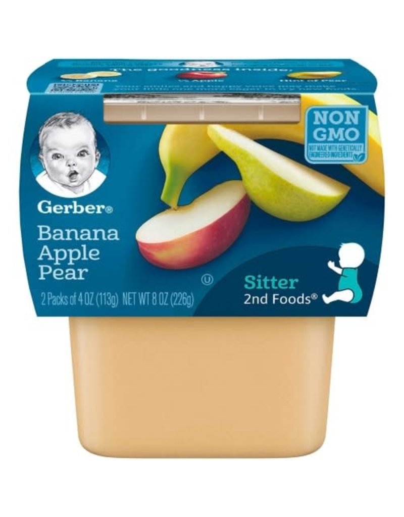 Gerber Gerber 2nd Foods Banana Apple Pear, 8 oz, 8 ct