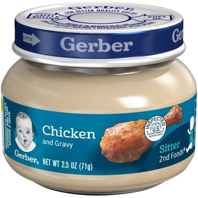 Gerber 2nd Foods Chicken & Gravy, 2.5 oz, 10 ct