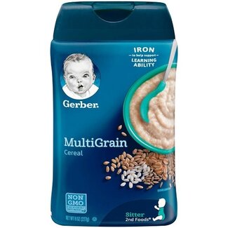 Gerber Gerber MultiGrain Baby Cereal, 8 oz 6ct