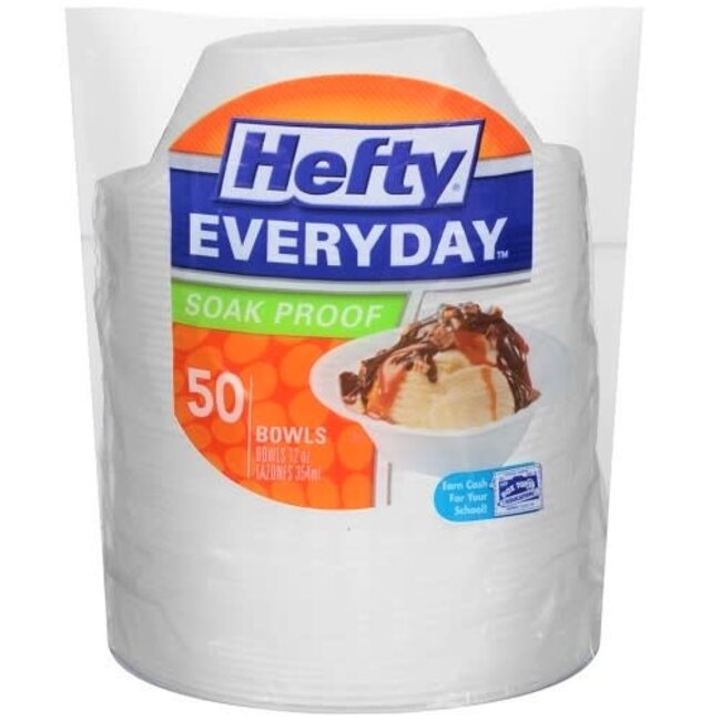 Hefty Hefty Foam Bowls 12oz, 45 ct (Pack of 12) - Span Elite