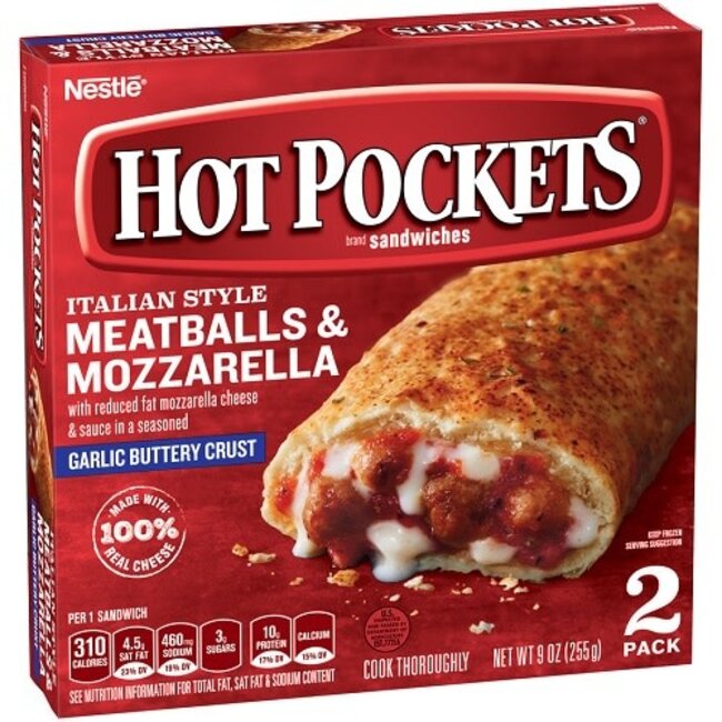 Hot Pockets Meatball & Mozzarella, 9 oz, 8 ct