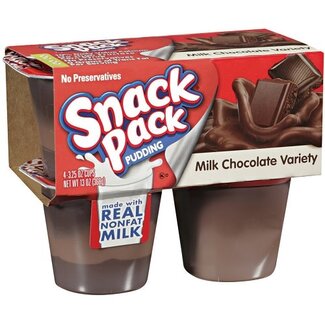 Hunt's Hunt's Snack Pack Milk Chocolate Variety pack, 4 ct, (Pack of 12)