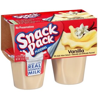 Hunt's Hunt's Snack Pack Vanilla, 4 ct, (Pack of 12)