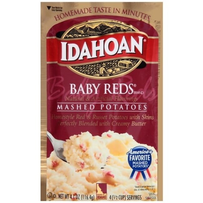 Idahoan Instant Mashed Potatoes Baby Reds, 4.1 oz, 10 ct