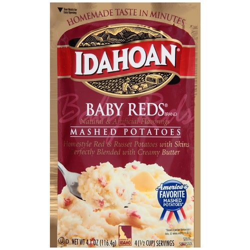  Idahoan Mashed Potatoes Baby Reds Family Size 8.2 oz : Grocery  & Gourmet Food