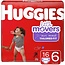 Huggies Lil' Movers Size 6 Diapers, 16 ct, (Pack of 4)