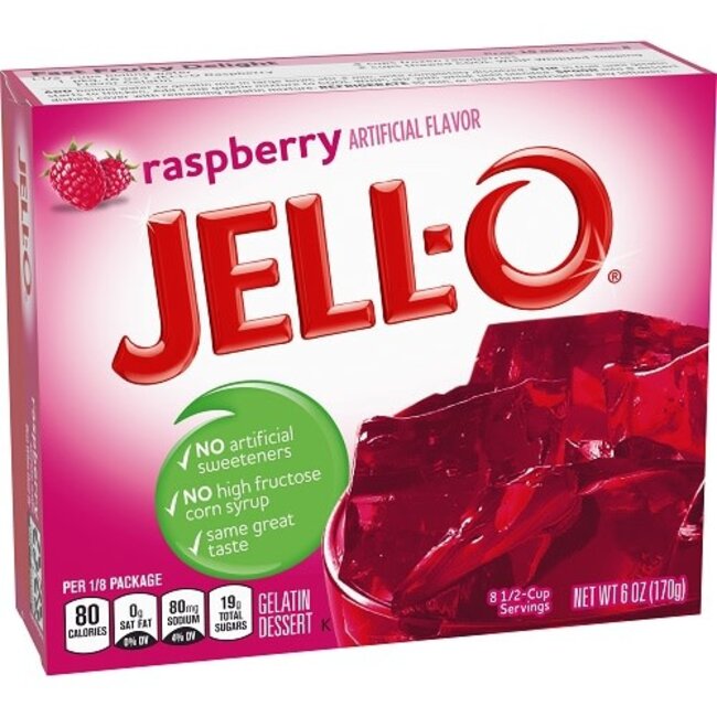 Jell-O Raspberry Gelatin, 6 oz