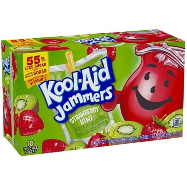 Kool-Aid Jammers Kiwi Strawberry, 10 ct