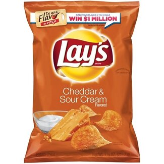 Lay's Lay's Cheddar & Sour Cream Chips, 7.75 oz, 12 ct