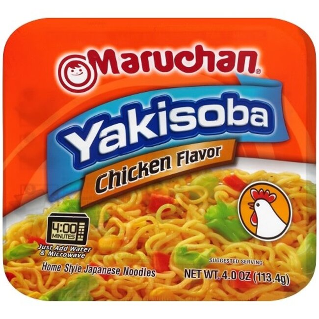 Maruchan Chicken Yakisoba Noodle Soup Dry, 4 oz, 8 ct