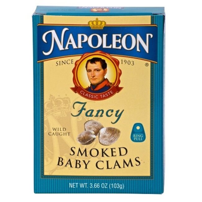 Napoleon Clams Baby Smoked, 3.66 oz, 5 ct