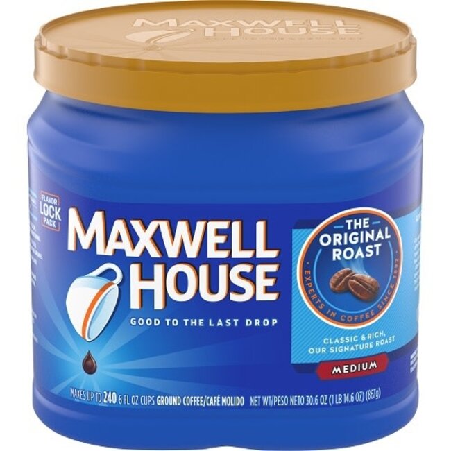 Maxwell House Original Roast Ground Coffee, 30.6 oz, 6 ct