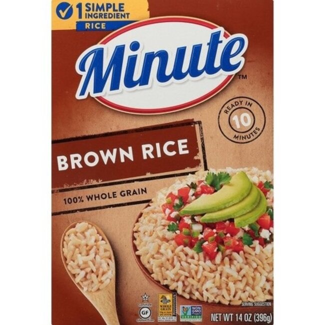 Minute Rice Brown, 14 oz