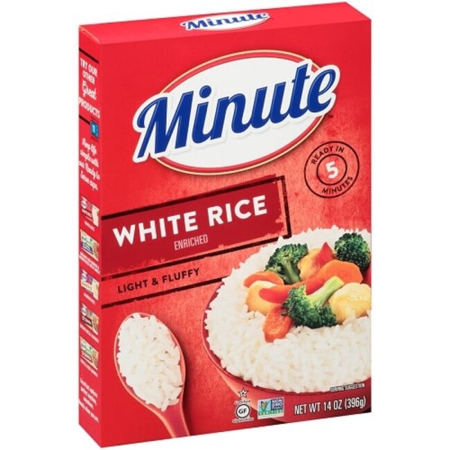 Minute White Long Grain Instant Rice, 14 oz, 12 ct