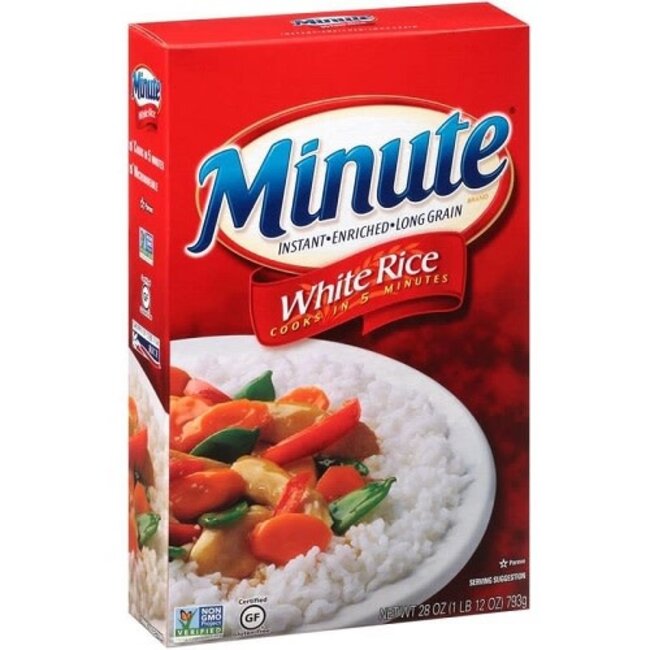 Minute White Long Grain Instant Rice, 28 oz, 12 ct