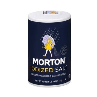 Morton Morton Iodized Salt, 26 oz, 24 ct