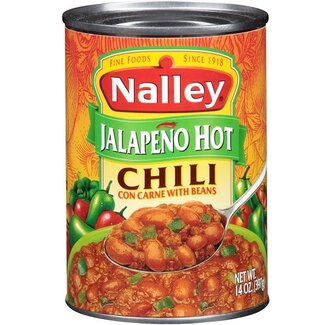 Nalley Nalley Jalapeno Hot Chili With Beans, 14 oz, 24 ct