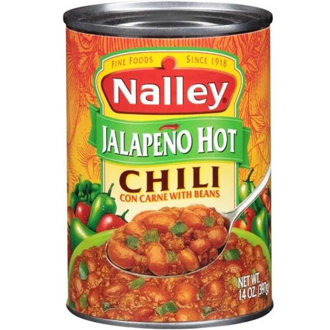 Nalley Jalapeno Hot Chili With Beans, 14 oz, 24 ct