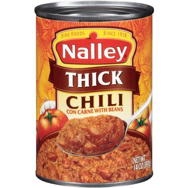 Nalley Thick Chili With Beans, 14 oz, 24 ct