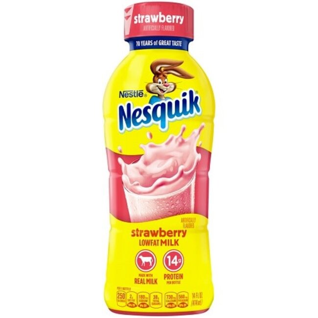 Nesquik Milk Strawberry, 14 oz, 12 ct