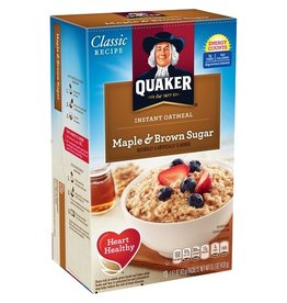 Quaker Quaker Maple Brown Sugar Instant Oatmeal, 15.1 oz