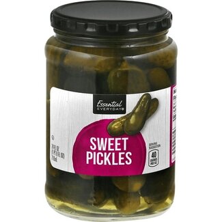 Essential Everyday EED Whole Sweet Pickles, 24 oz