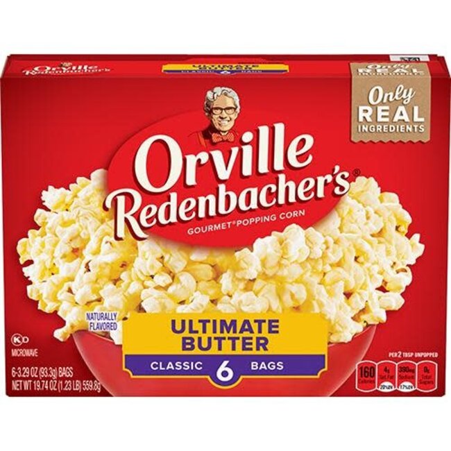 Orville Redenbacher's Ultimate Butter Microwave Popcorn Bags, 19.75 oz, 6 ct