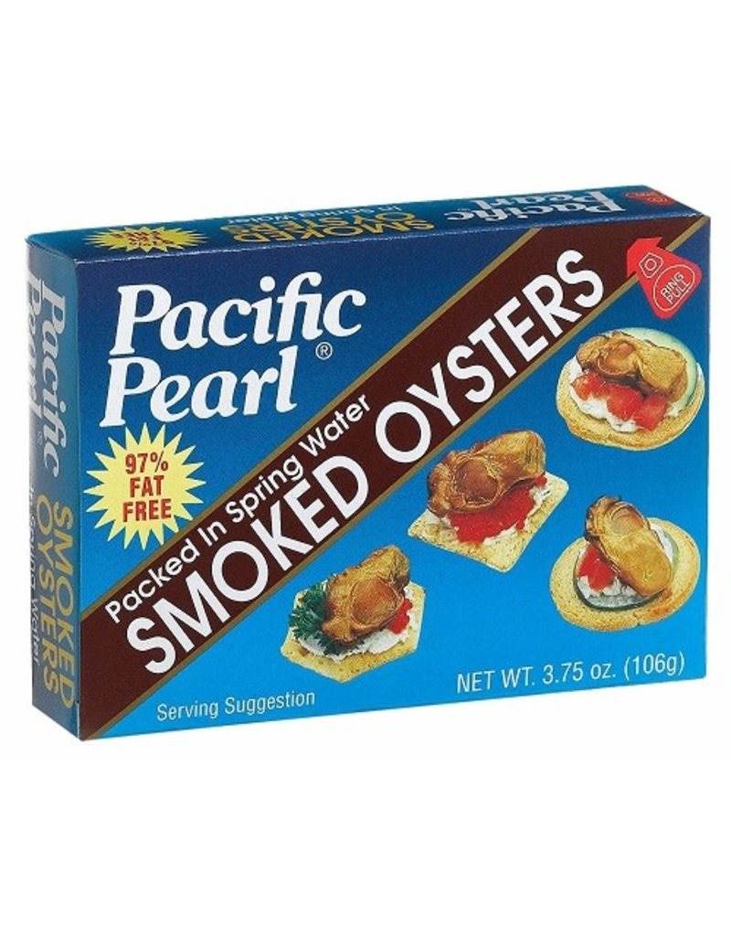 Pacific Pearl Pacific Pearl Smoked Oysters in Water, 3.75 oz, 12 ct