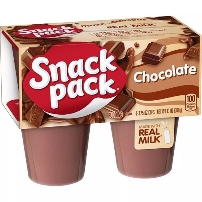 Hunt's Chocolate Snack Pack, 4 ct, (Pack of 12)