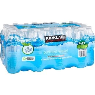 Kirkland Signature Purified Drinking Water, 16.9 Ounce, 40 Count (2 pack)