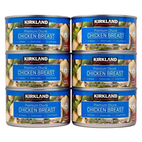 Kirkland Signature Chicken Breast Chunks Can 12 5 Oz 6 Ct Span Elite
