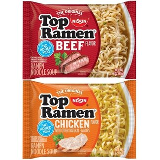 Nissin Top Ramen Beef Flavor Noodle Soup, 12 ct / 3 oz - Foods Co.