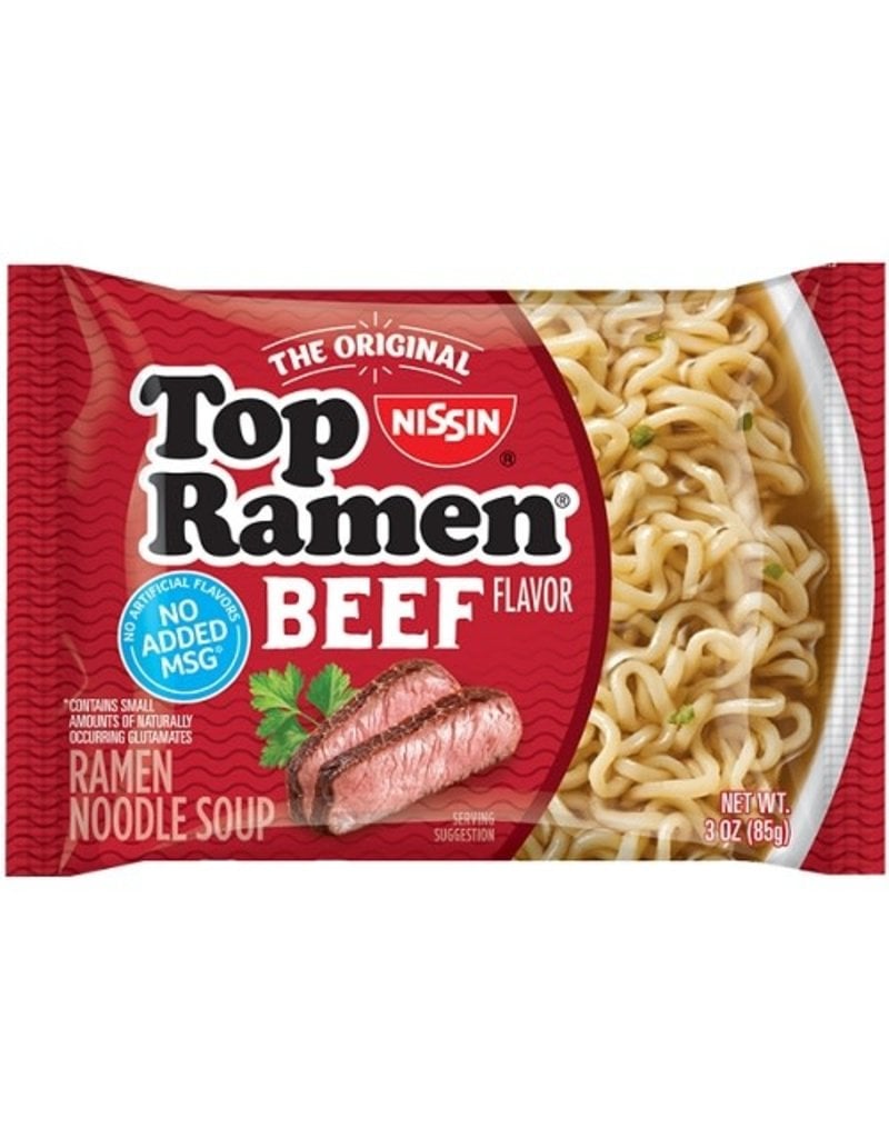 Top Ramen Nissin Top Ramen Beef, 3 oz, 24 ct
