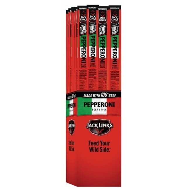 Jack Link's Beef Pepperoni Jumbo 14'' Jerky Stick, 1.5 oz, 24 ct