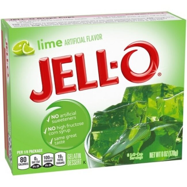 Jell-O Lime Gelatin, 6 oz, 24 ct