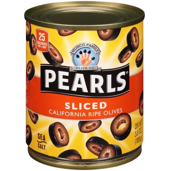 Pearls Ripe Sliced Olives, 3.8 oz, 12 ct
