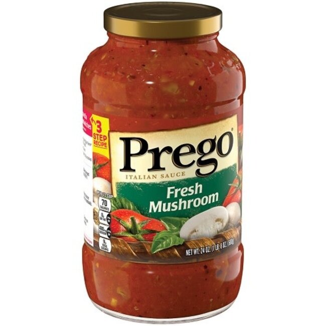Prego Mushroom Pasta Sauce, 24 oz, 12 ct