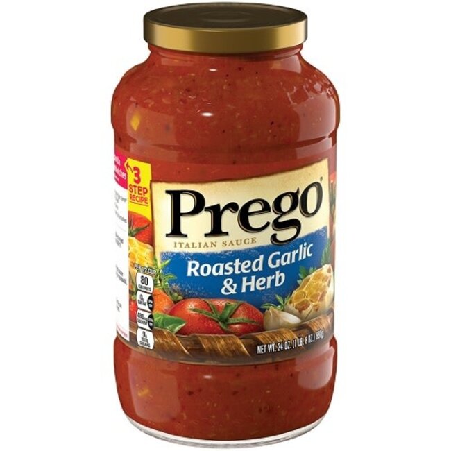 Prego Prego Roasted Garlic Herb Pasta Sauce, 24 oz, 12 ct - Span Elite