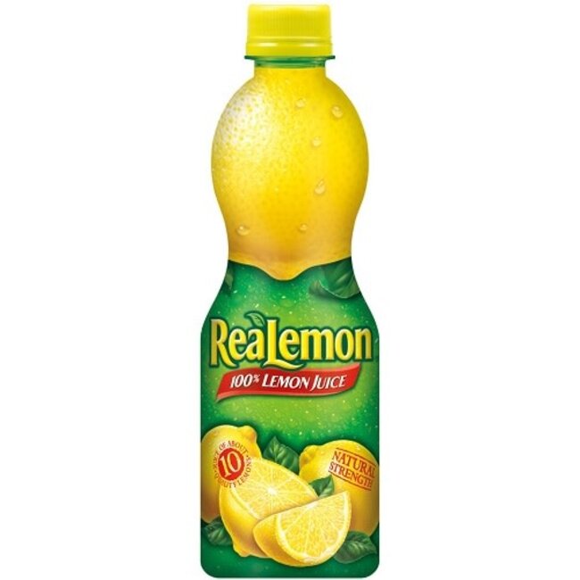 Realemon 100% Lemon Juice, 15 oz, 12 ct