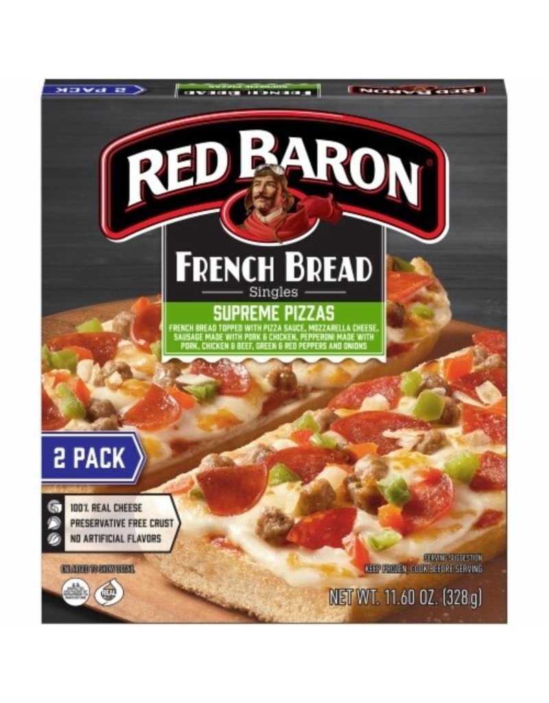 Red Baron Red Baron French Bread Supreme Pizza, 11.6 oz, 12 ct