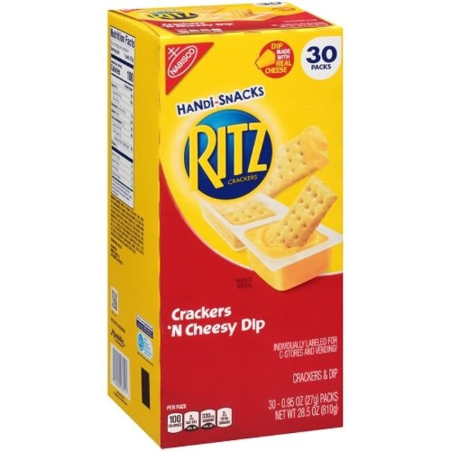 Ritz Handi-Snacks Crackers 'N' Cheesy Dip, .95 oz, 30 ct