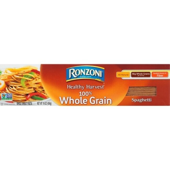 Ronzoni 100% Whole Grain Spaghetti, 16 oz, 20 ct