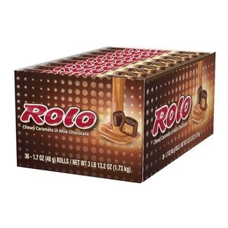 Rolo Rolo Caramel Bar, 1.7 oz, 18 ct