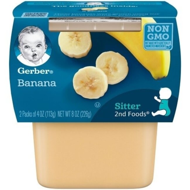 Gerber 2nd Foods Banana, 8 oz, 8 ct